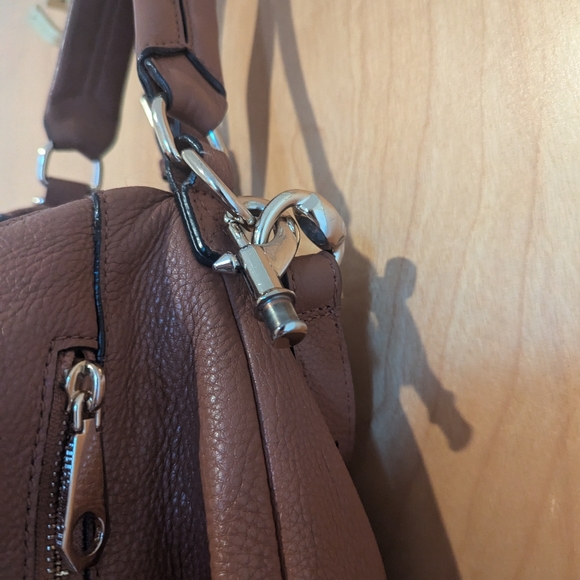 Rebecca Minkoff pebbled supple leather moto hobo shoulder/crossbody bag - Picture 8 of 10